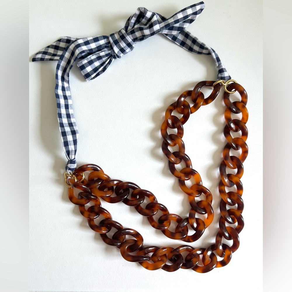 EUC J CREW Lucite Chain Necklace